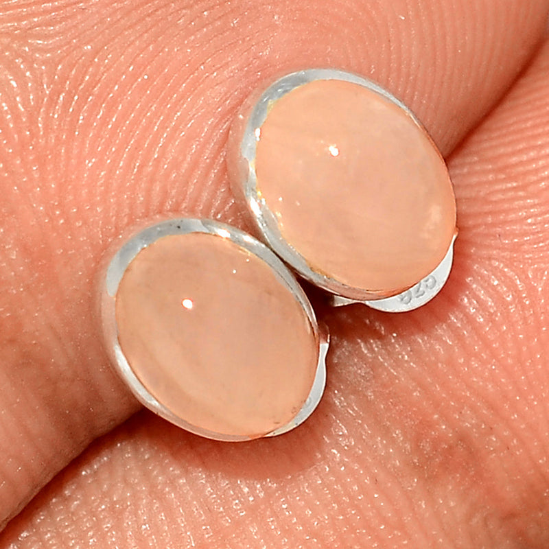 Rose Quartz Studs - RQZS337