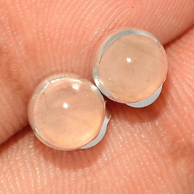 Rose Quartz Studs - RQZS341