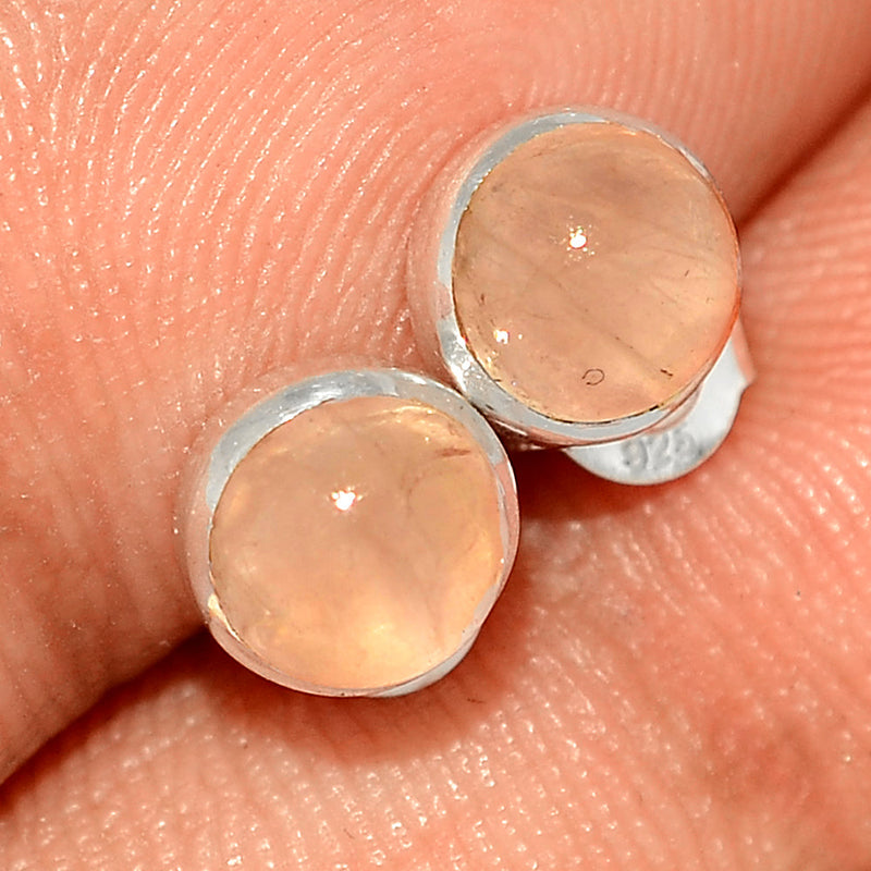 Rose Quartz Studs - RQZS349