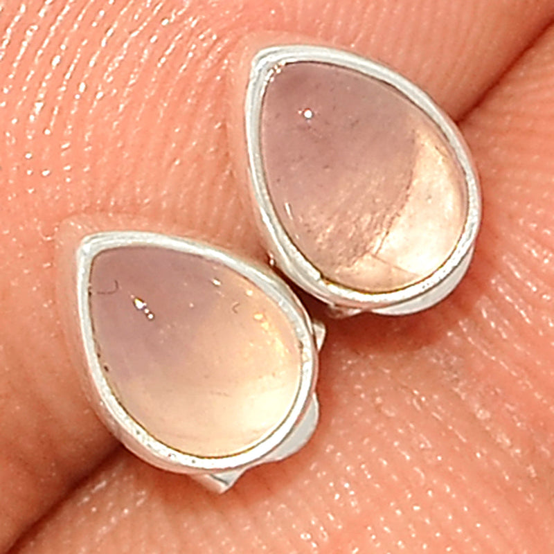 Rose Quartz Studs - RQZS356