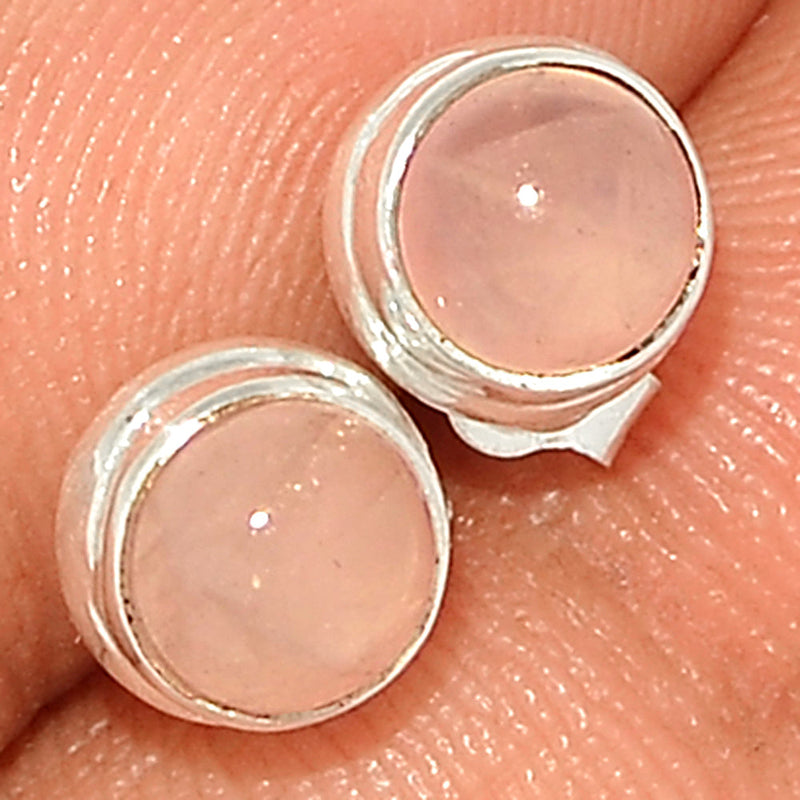 Rose Quartz Studs - RQZS369