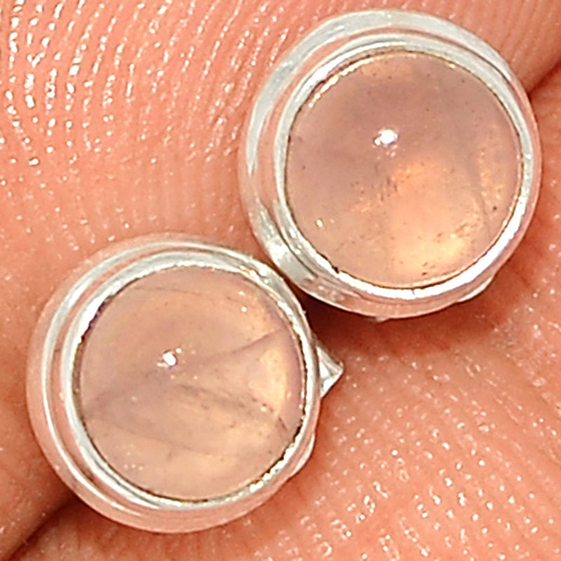 Rose Quartz Studs - RQZS378