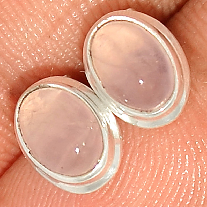 Rose Quartz Studs - RQZS391