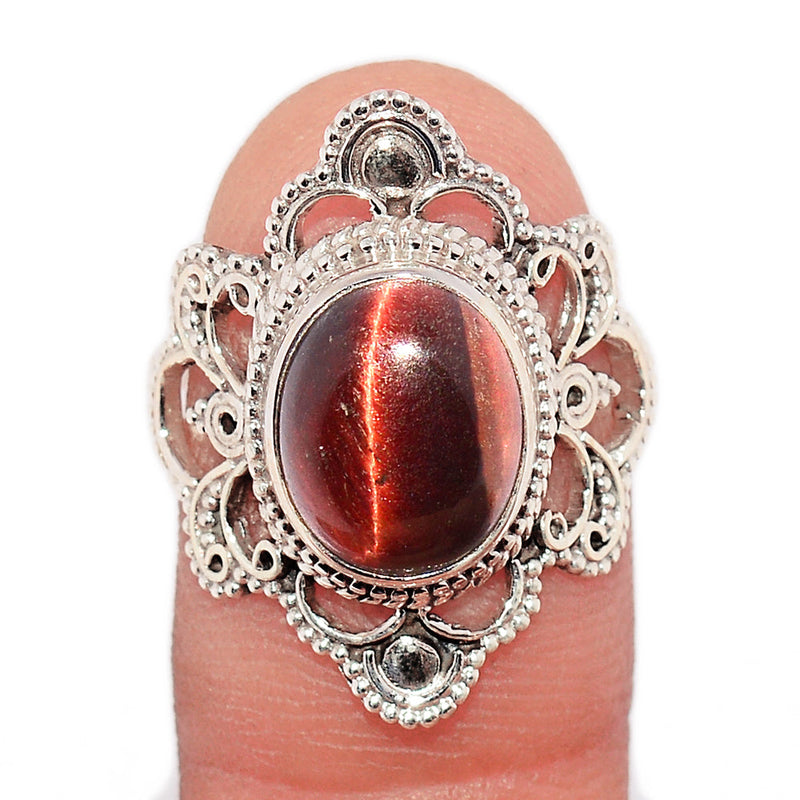 Fine Filigree - Red Tiger Eye Ring - RTER299