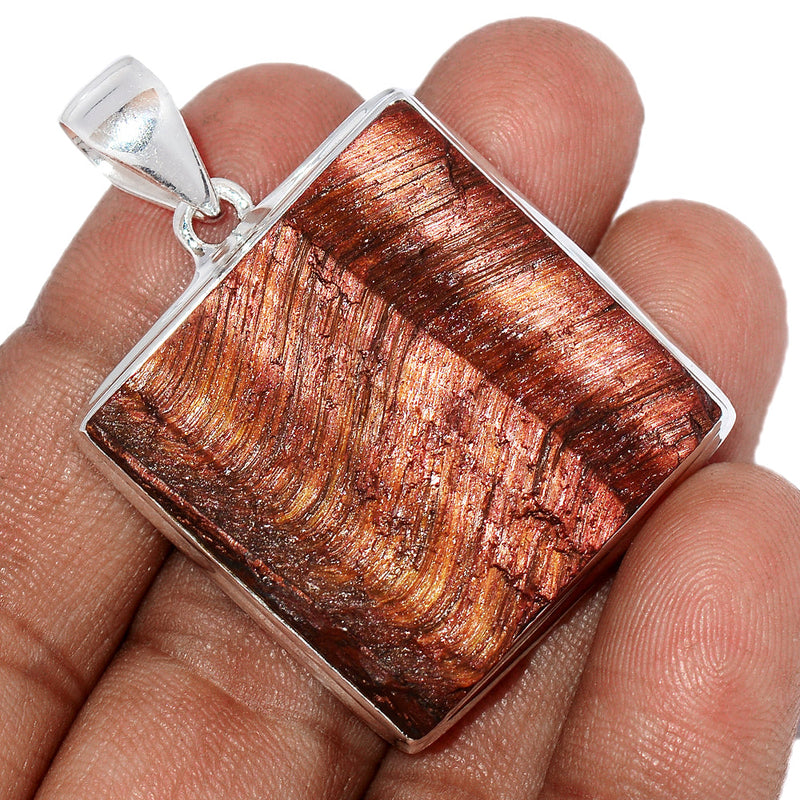 1.8" Red Tiger Eye Rough Pendants - RTRP136