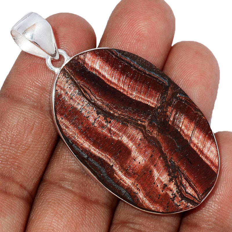 2.2" Red Tiger Eye Rough Pendants - RTRP138