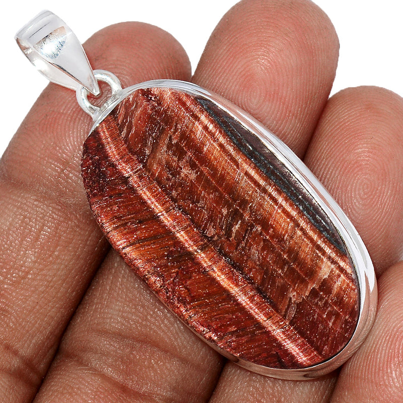 2.1" Red Tiger Eye Rough Pendants - RTRP139