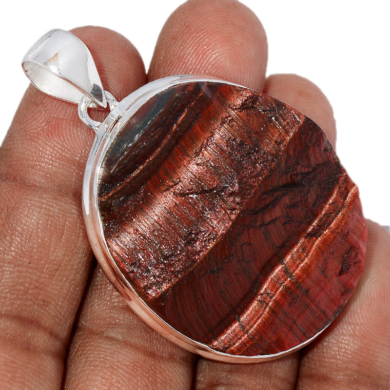 2.2" Red Tiger Eye Rough Pendants - RTRP140
