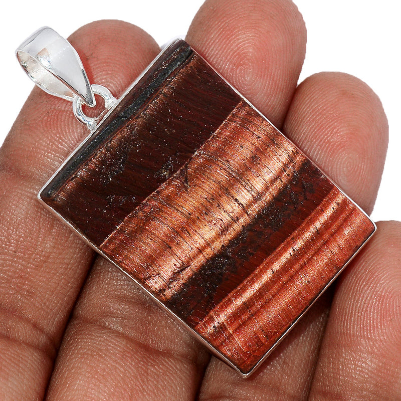 2" Red Tiger Eye Rough Pendants - RTRP146