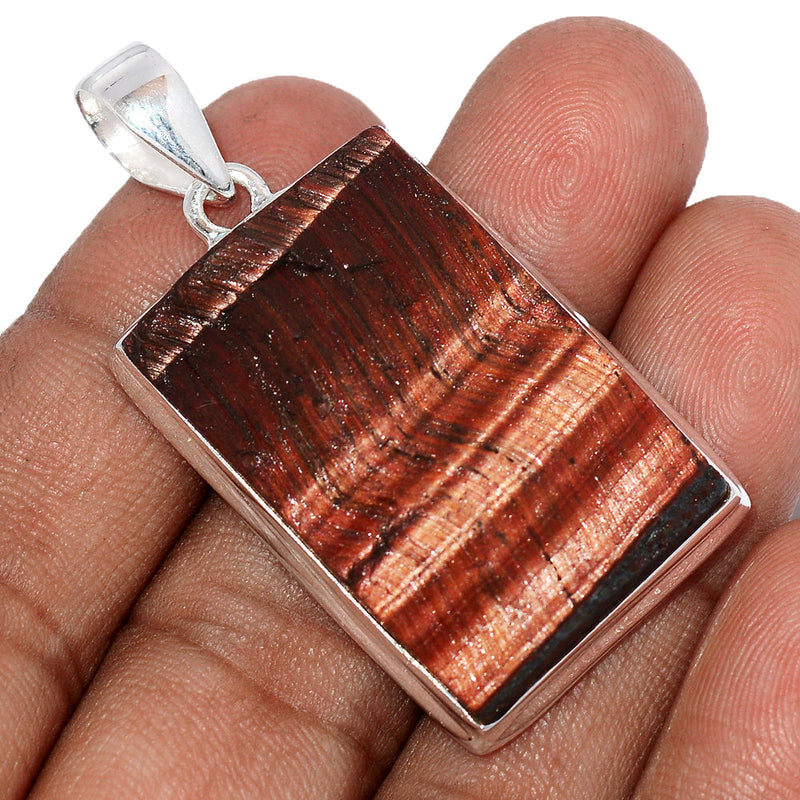 2" Red Tiger Eye Rough Pendants - RTRP152