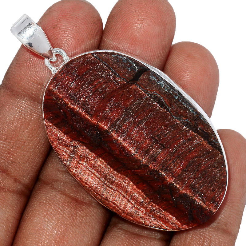 2.3" Red Tiger Eye Rough Pendants - RTRP156