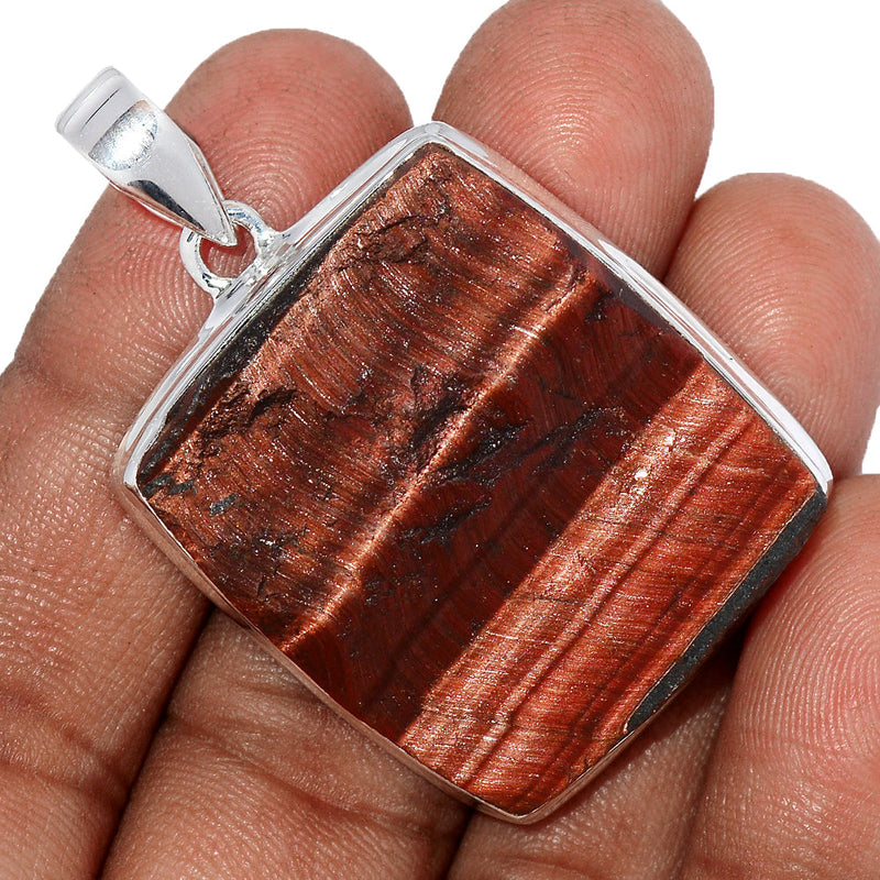 1.8" Red Tiger Eye Rough Pendants - RTRP157