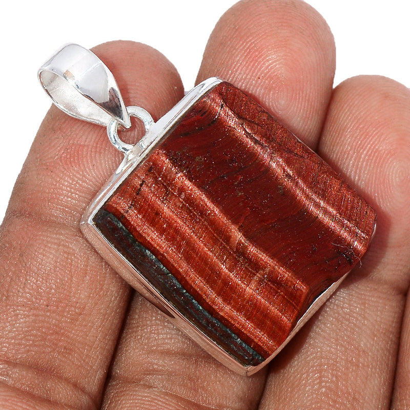 1.6" Red Tiger Eye Rough Pendants - RTRP160