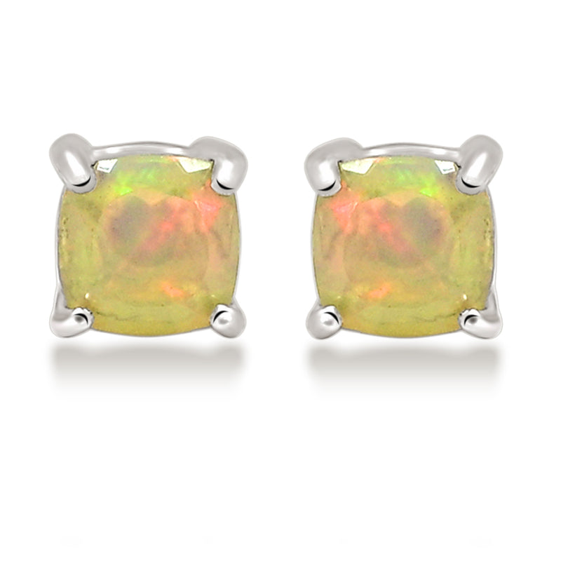 4*4 MM Cushion - Ethiopian Opal Faceted Stud SBC113-EOF Catalogue