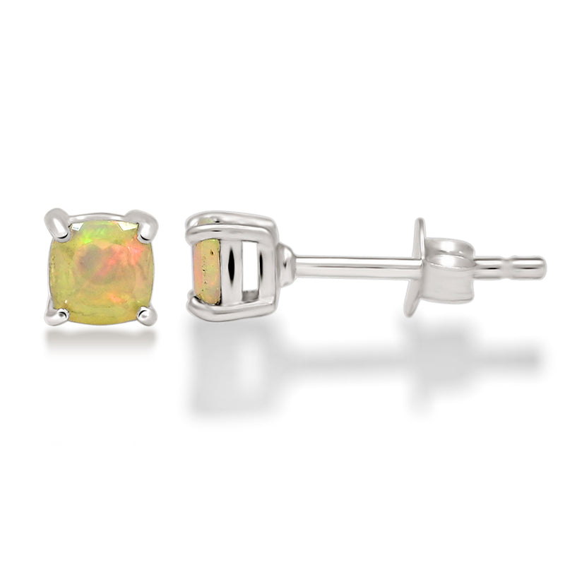 4*4 MM Cushion - Ethiopian Opal Faceted Stud SBC113-EOF Catalogue