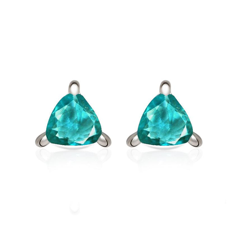 4*4 MM Trillion - Neon Blue Apatite Faceted Stud - SBC104-NBF Catalogue