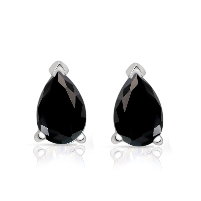 6*4 MM Pear - Black Spinel Faceted Stud - SBC105-BS Catalogue
