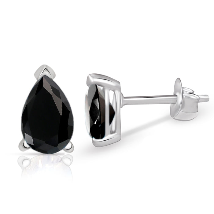 6*4 MM Pear - Black Spinel Faceted Stud - SBC105-BS Catalogue