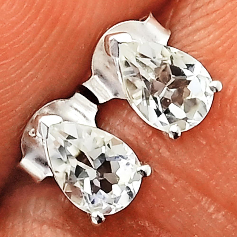 6*4 MM Pear - Petalite Faceted Stud - SBC105-PTF