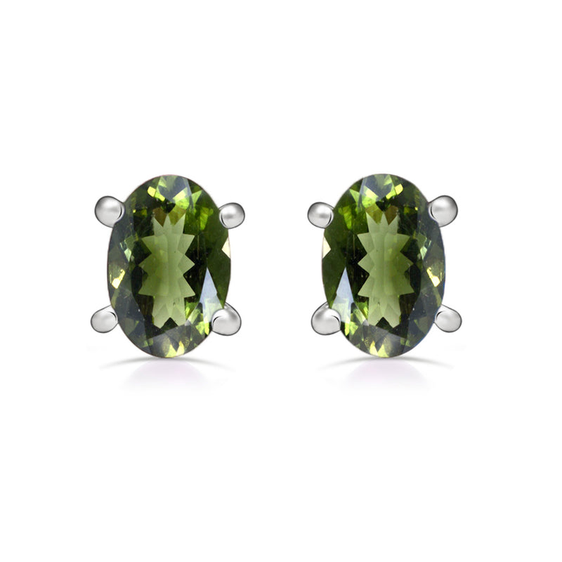 6*4 MM Oval - Moldavite Faceted Stud - SBC106-MDF Catalogue