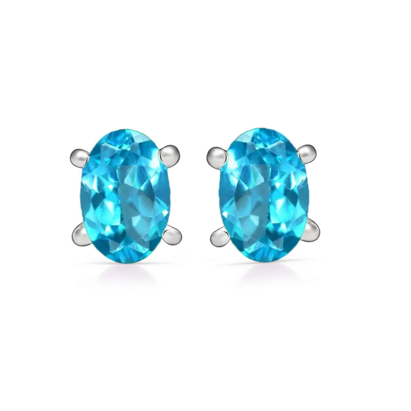 6*4 MM Oval - Neon Blue Apatite Faceted Stud - SBC106-NBF Catalogue