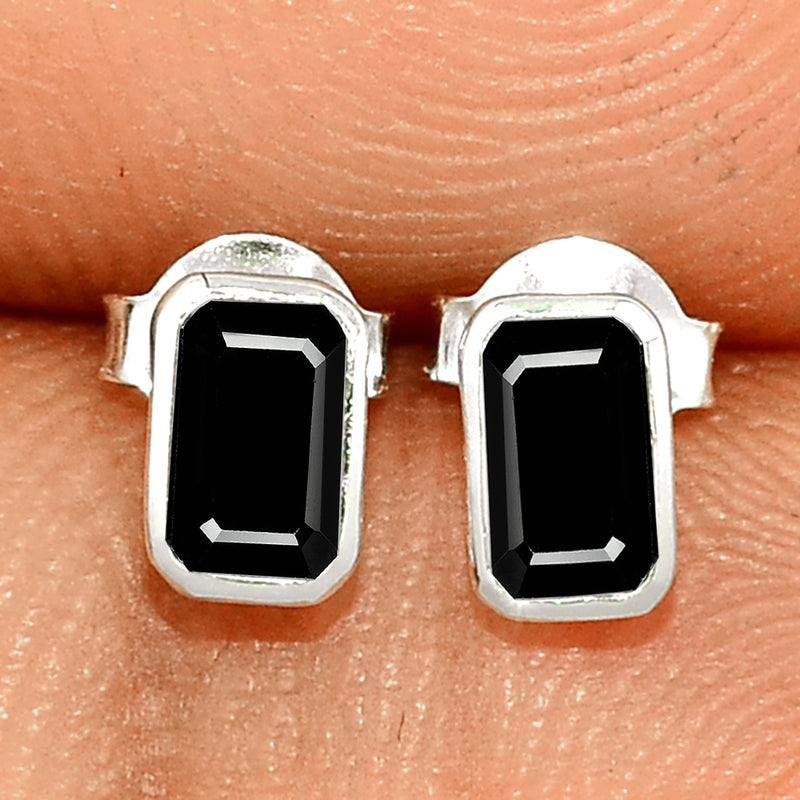 3*5 MM Octo - Black Spinel Faceted Stud - SBC107-BS Catalogue