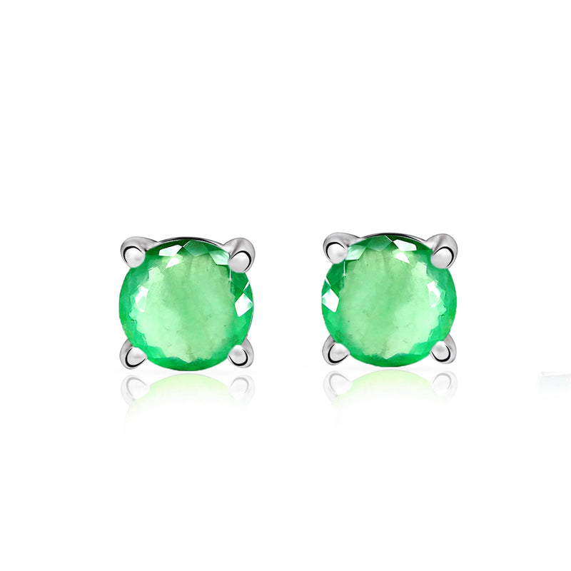 4*4 MM Round - Green Fluorite Faceted Stud - SBC108-GFF Catalogue