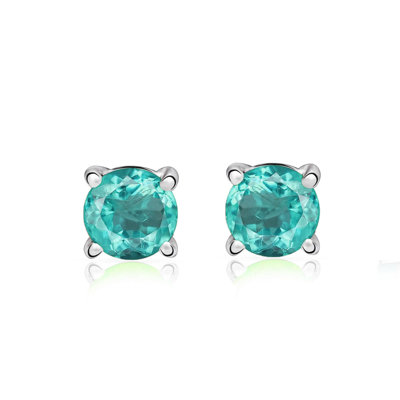 4*4 MM Round - Neon Blue Apatite Faceted Stud - SBC108-NBF Catalogue