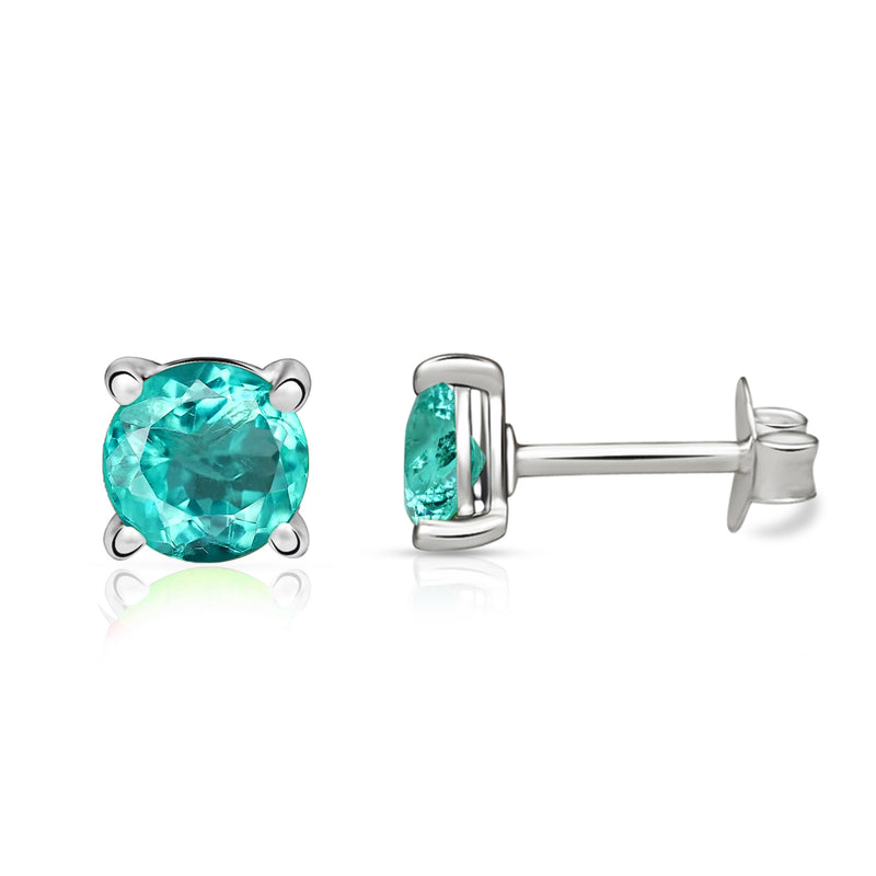 4*4 MM Round - Neon Blue Apatite Faceted Stud - SBC108-NBF Catalogue