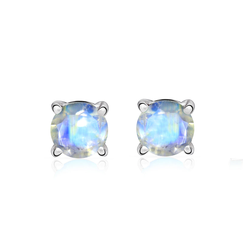 4*4 MM Round - Rainbow Moonstone Faceted - Stud SBC108-RMF Catalogue