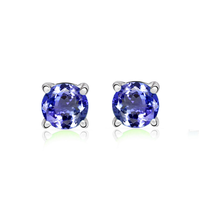 4*4 MM Round - Tanzanite Faceted Stud - SBC108-TZF Catalogue