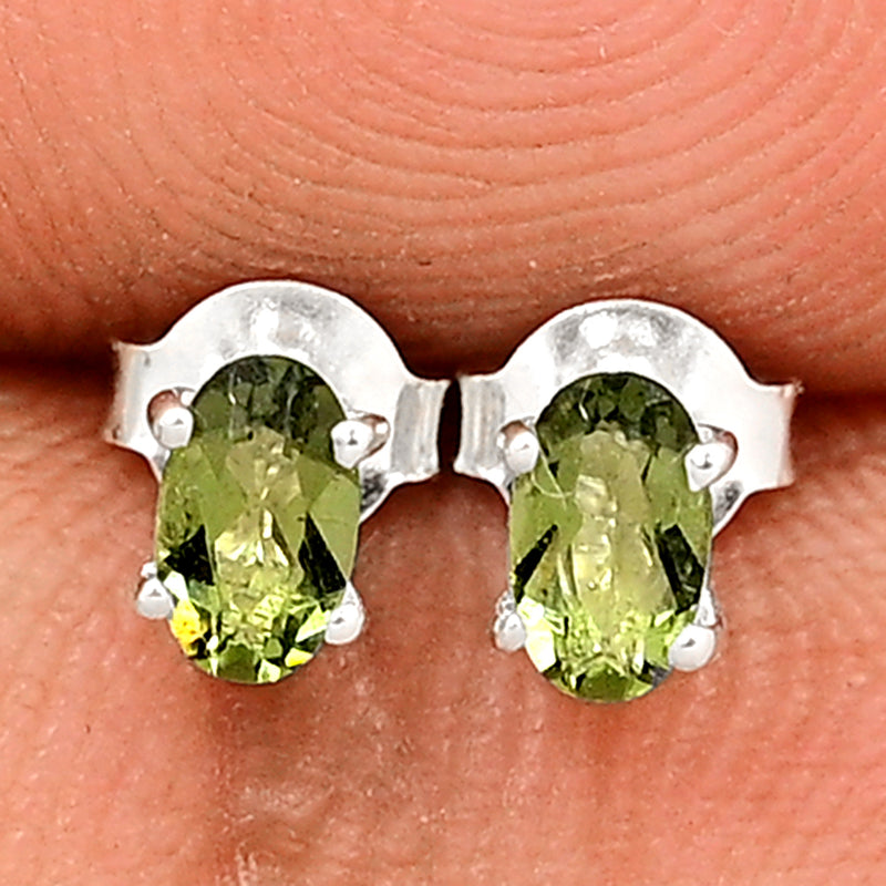 3*5 MM Oval - Moldavite Faceted Stud - SBC110-MDF Catalogue