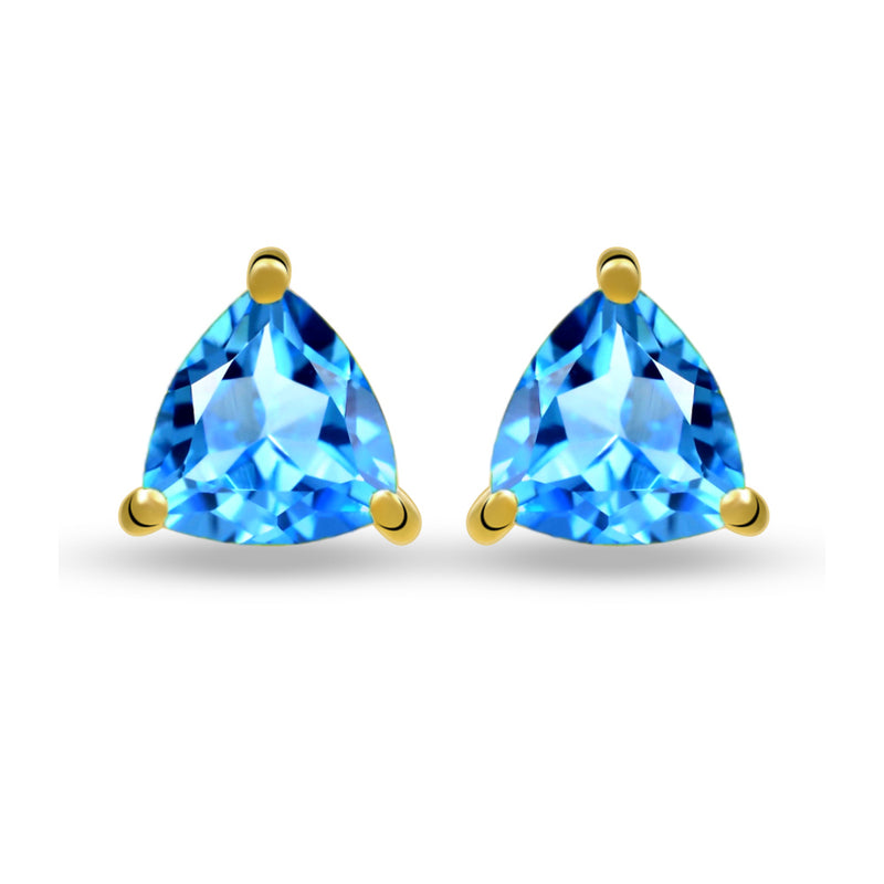 5*5 MM Trillion - 18k Gold Vermeil - Blue Topaz Stud - SBC112G-BT Catalogue