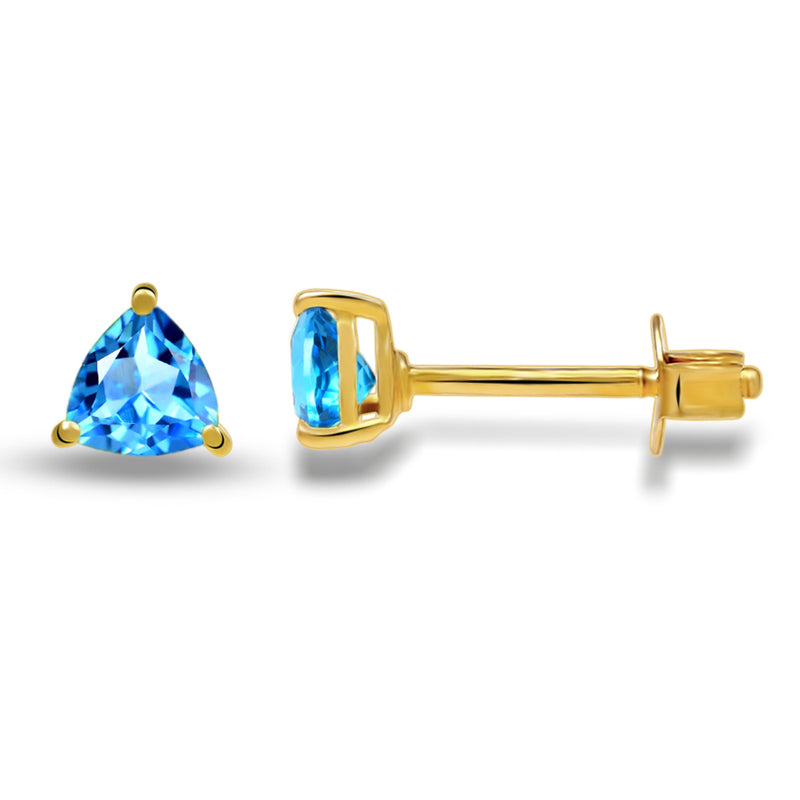 5*5 MM Trillion - 18k Gold Vermeil - Blue Topaz Stud - SBC112G-BT Catalogue