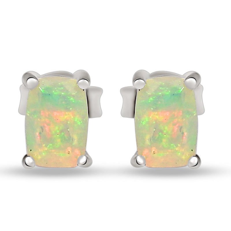 6*4 MM Cushion - Ethiopian Opal Faceted Stud - SBC116-EOF Catalogue
