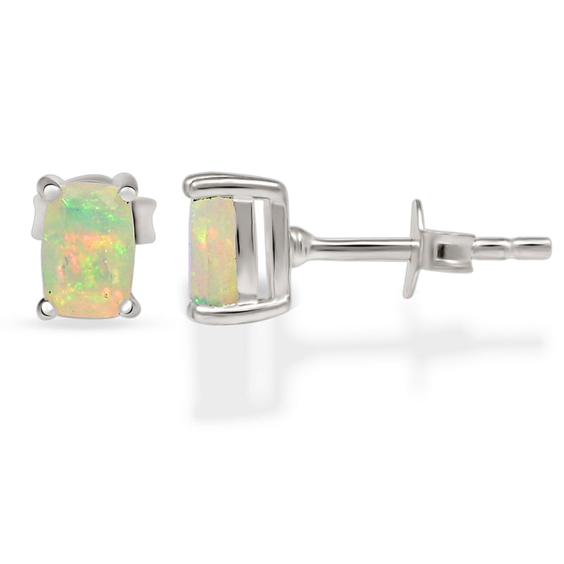6*4 MM Cushion - Ethiopian Opal Faceted Stud - SBC116-EOF Catalogue