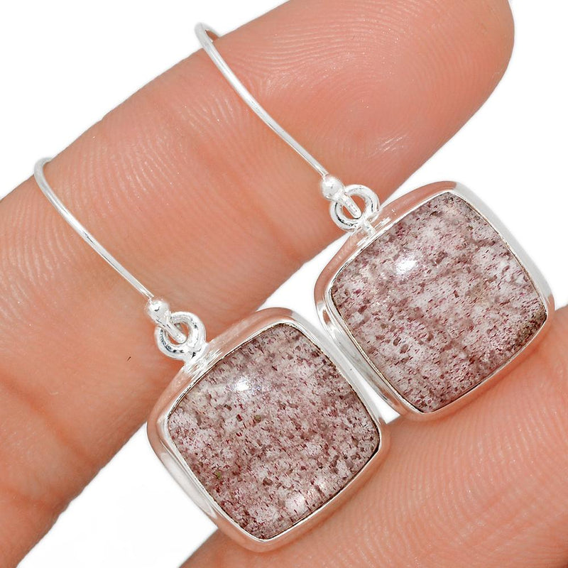 1.5" Strawberry Quartz Earrings - SBQE104
