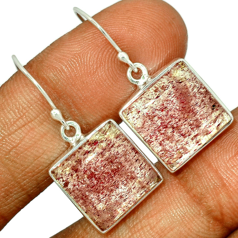 1.3" Strawberry Quartz Earrings - SBQE220