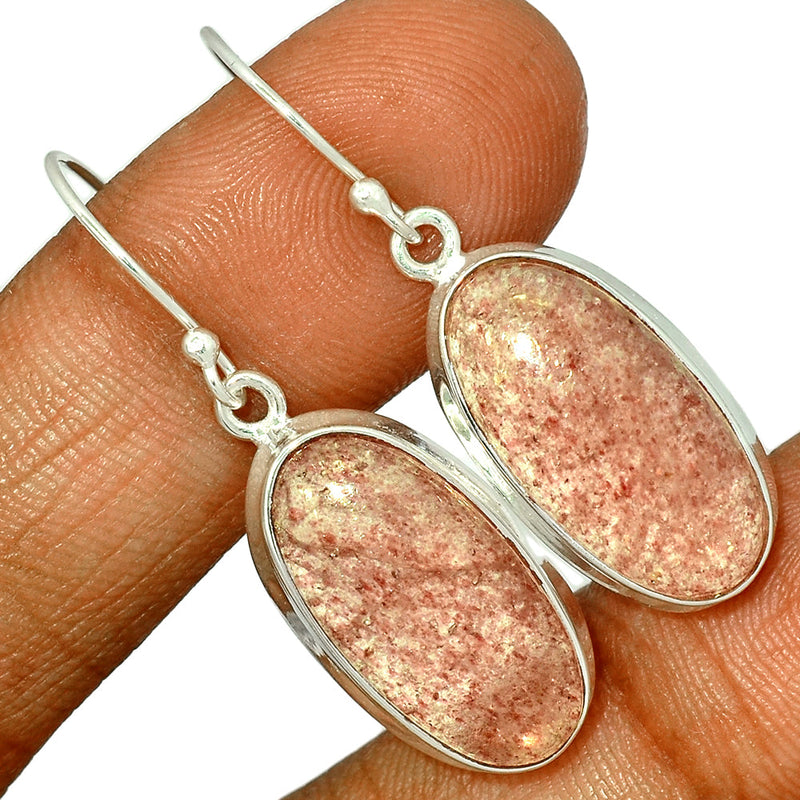 1.6" Strawberry Quartz Earrings - SBQE226