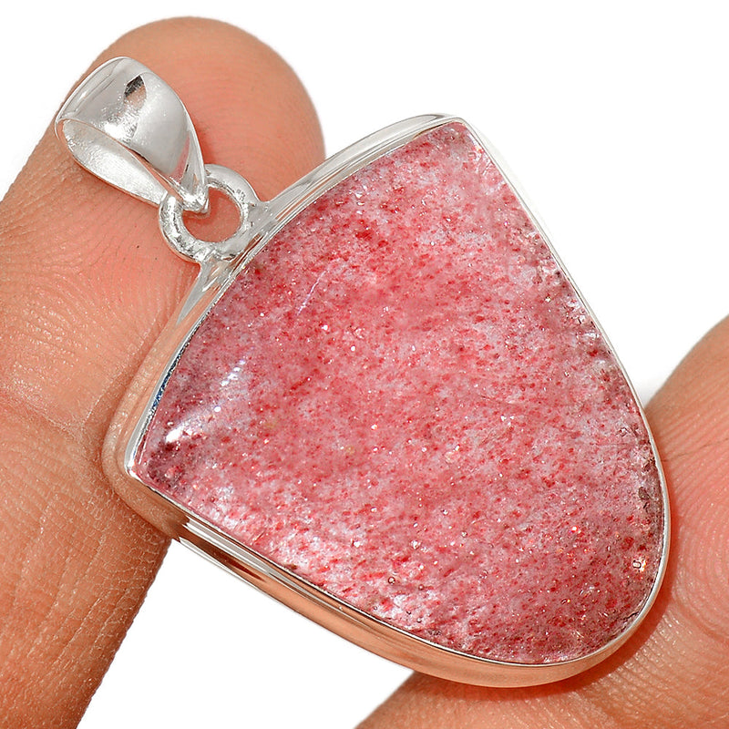 1.6" Strawberry Quartz Pendants - SBQP156