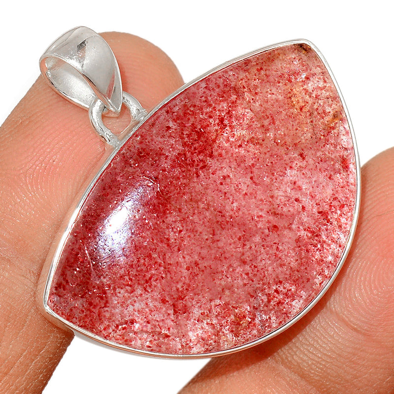 1.3" Strawberry Quartz Pendants - SBQP161