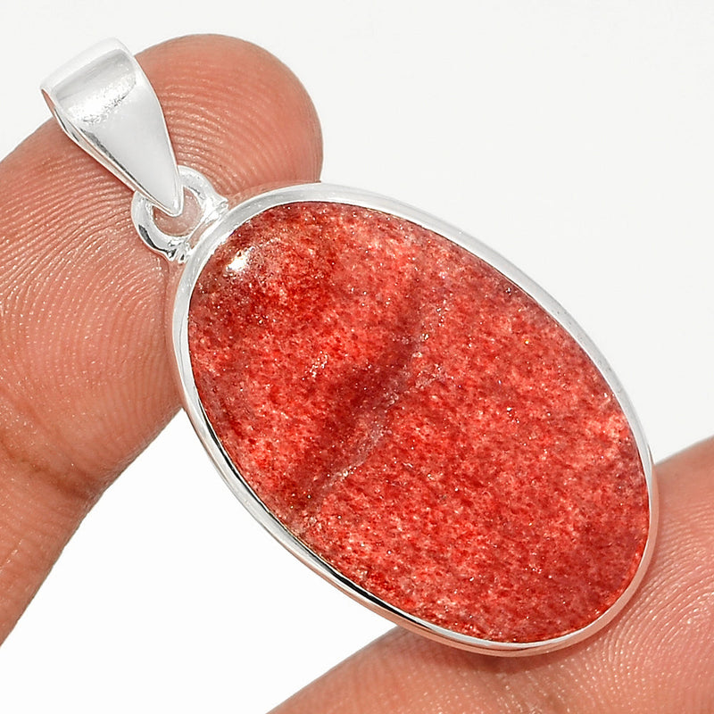 1.7" Strawberry Quartz Pendants - SBQP203