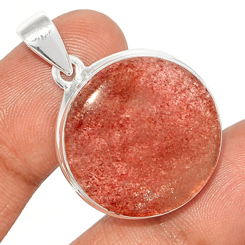 1.5" Strawberry Quartz Pendants - SBQP224