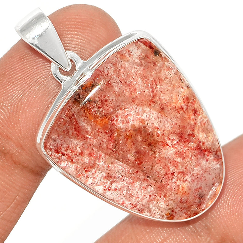 1.6" Strawberry Quartz Pendants - SBQP229