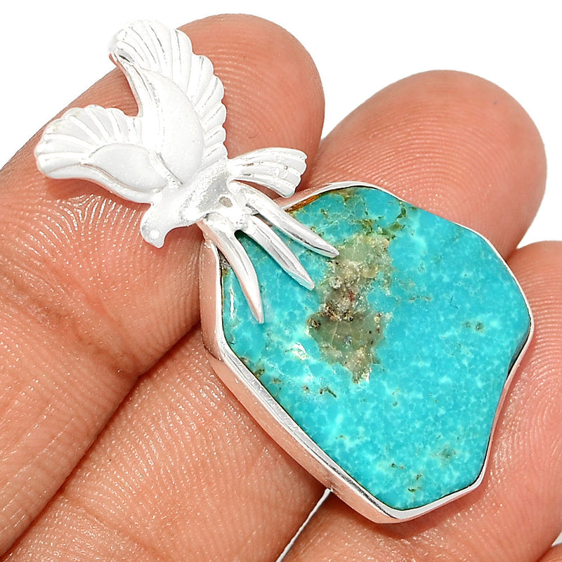 1.6" Dove - Kingman Turquoise Rough Pendants - SBTP3147