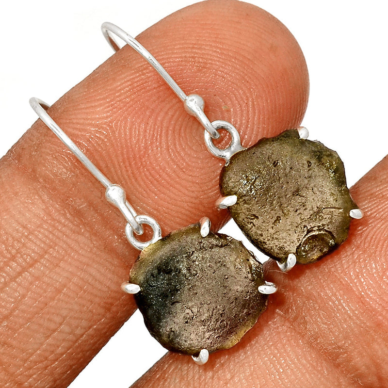 1.2" Claw - Saffordite Tektite Earrings - SDTE105