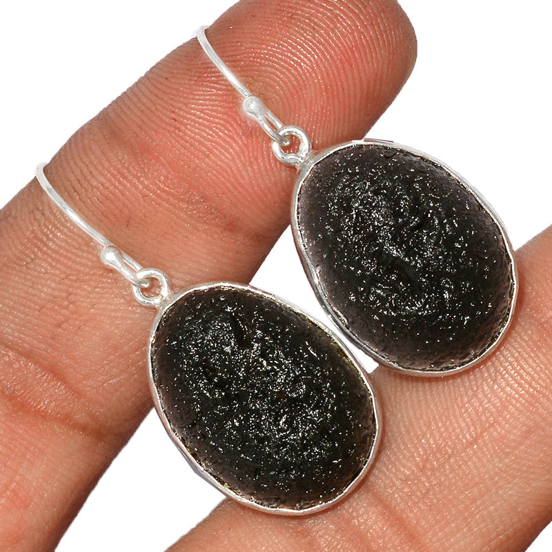 1.5" Saffordite Tektite Earrings - SDTE14