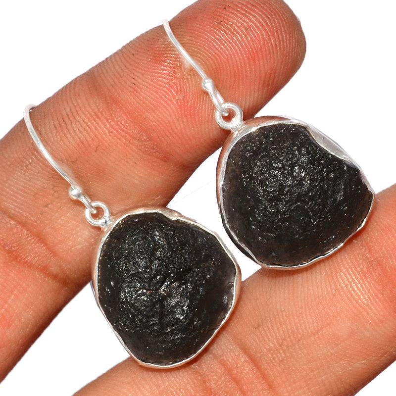 1.3" Saffordite Tektite Earrings - SDTE2