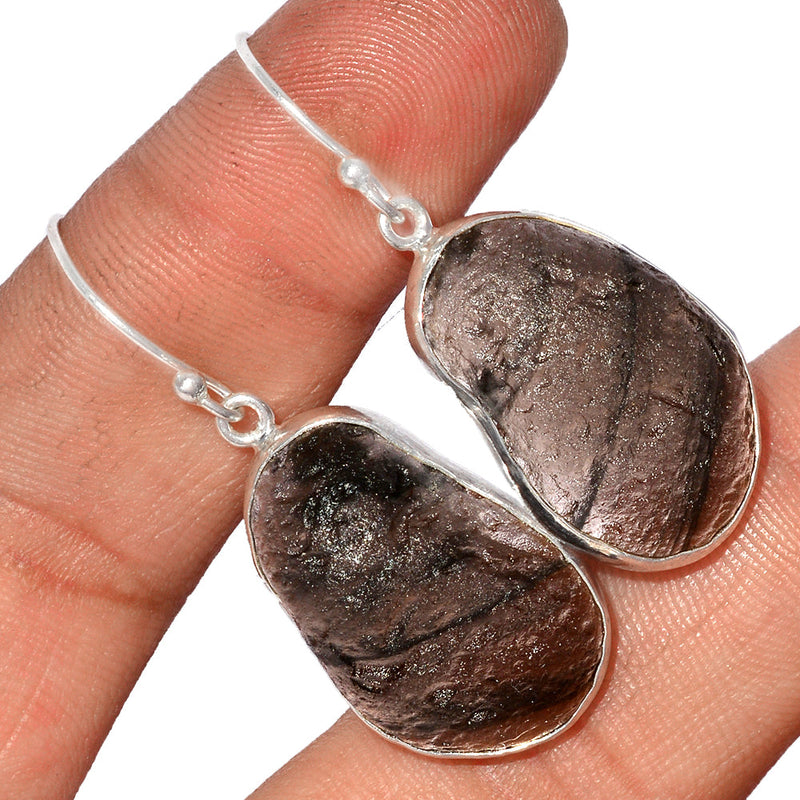 1.6" Saffordite Tektite Earrings - SDTE3
