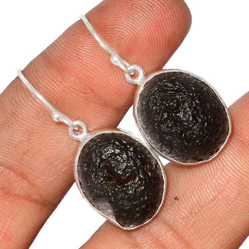 1.3" Saffordite Tektite Earrings - SDTE41